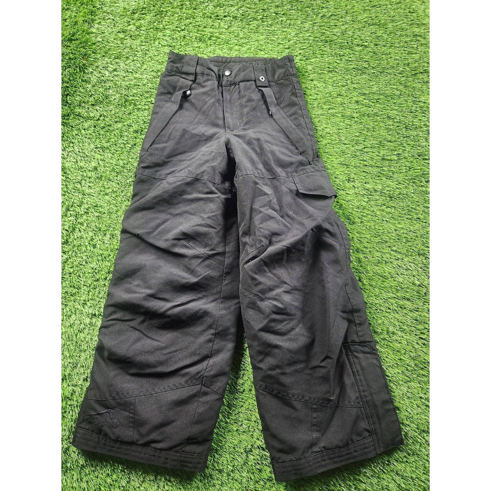 Polar Edge Snow Pants Boys Xs 6/7 Black Insulated Ski Elastic Waist Winter